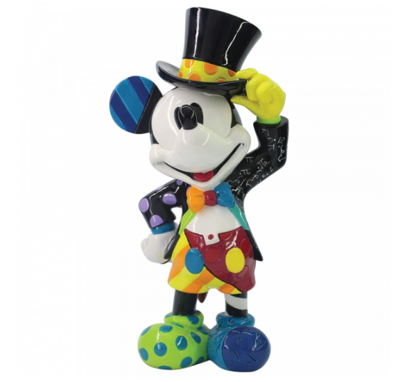 DISNEY BRITTO RB MICKEY MOUSE WITH TOP HAT LARGE FIGURINE 