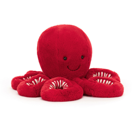 JELLY CAT CRANBERRY OCTOPUS LARGE 