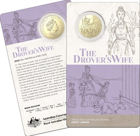 THE ROYAL AUSYTRALIAN MINT COIN PACK 50CENT UNC 2022 THE DROVER