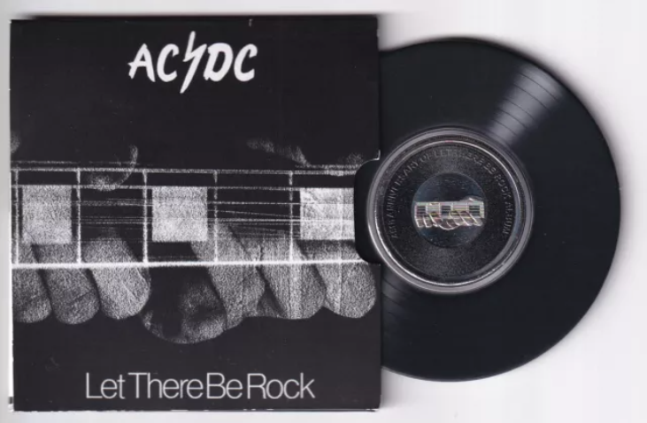 AUSTRALIAN ROYAL MINT 20 CENT 2023 UNC COLOURED - AC/DC 45th ANNIVERSARY - LET THERE BE ROCK