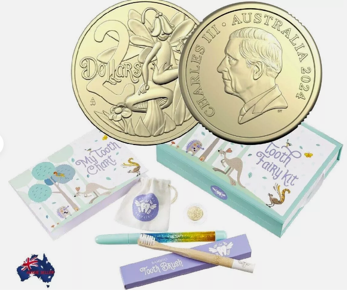 AUSTRALIAN ROYAL MINT 2024 $2 TOOTH FAIRY KIT - UNCIRCULATED COIN