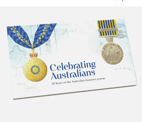 COLOURED AUSTRALIAN HONOURS & AWARDS SYSTEM 50th ANN. 6 COIN UNC SET